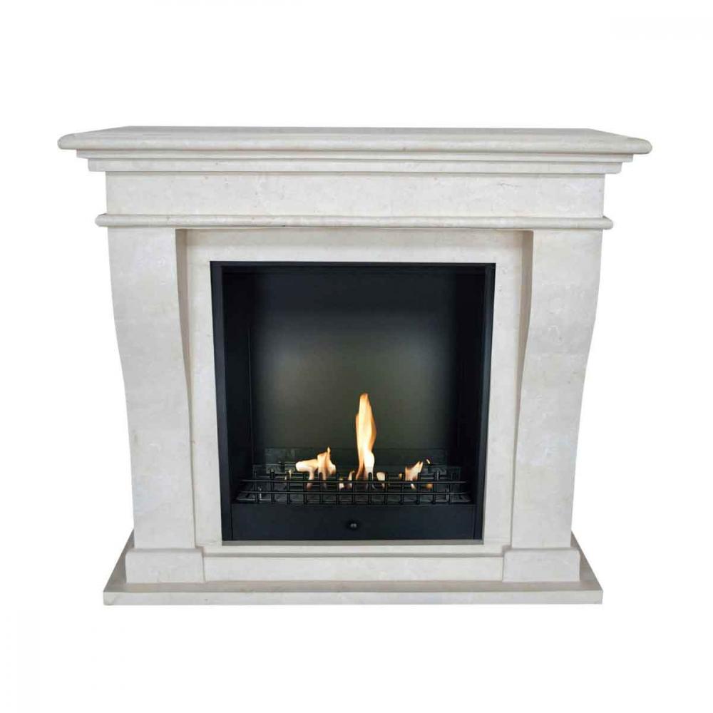 Ethanol fireplace Xaralyn Kreta Classic Stone white honed